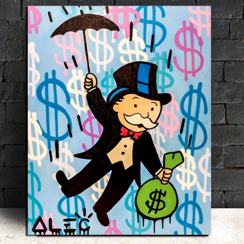 Alec Монополия зонтик унести холст картина печать гостиная домашний декор