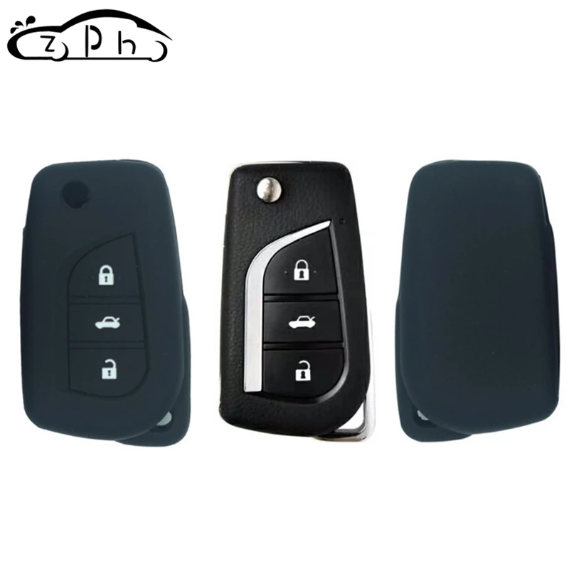 Силиконовый чехол с 3 кнопками для Toyota Auris Corolla Avensis Verso Yaris Aygo Scion TC IM 2015 2016 Camry
