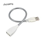 Гибкий металлический Usb кабель-удлинитель Дата-кабель от штекера к женскому удлинителю шнур-трубка кабель для USB светильник лампы части