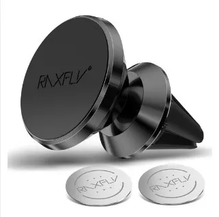 Black RAXFLY, магнитный держатель для телефона в машину, 360 вращение, универсальный автомобильный держатель, крепкий магнит, подставка для телефона, подставка для iPhone, samsung держатель для телефона в машину - Цвет: Black