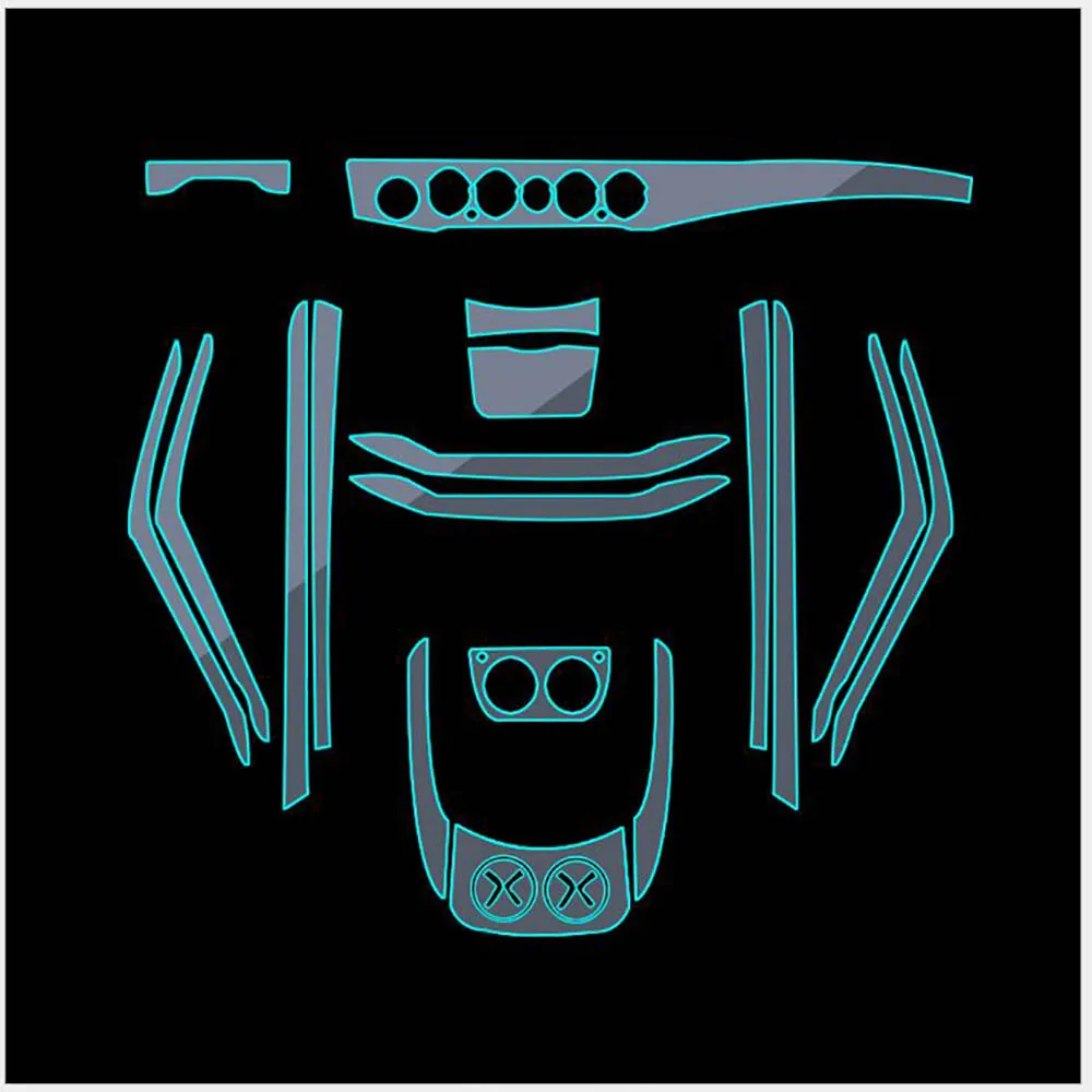 Автомобильный Стайлинг Новая внутренняя отделка автомобиля Защитная пленка для