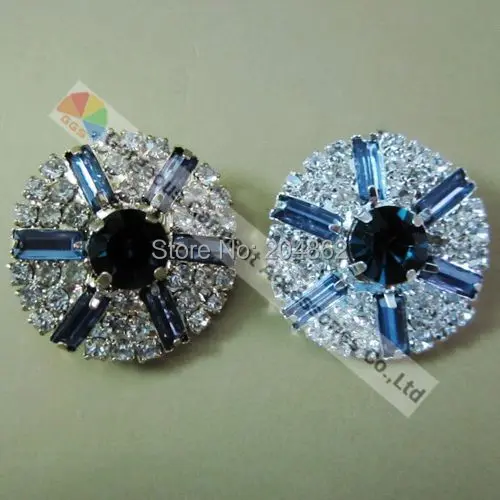 10 шт. 25 мм темно синие чешские пуговицы Монтана Кристальные центральные части для