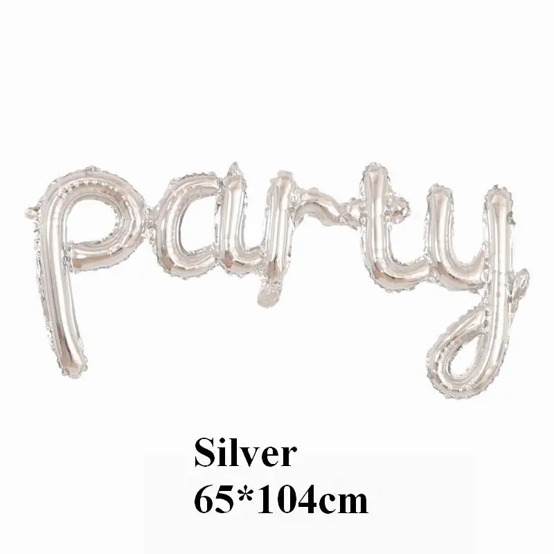 silver party Jumbo One/Детские воздушные шары из фольги для мальчиков и девочек, детские вечерние украшения для вечеринки - Цвет: silver party