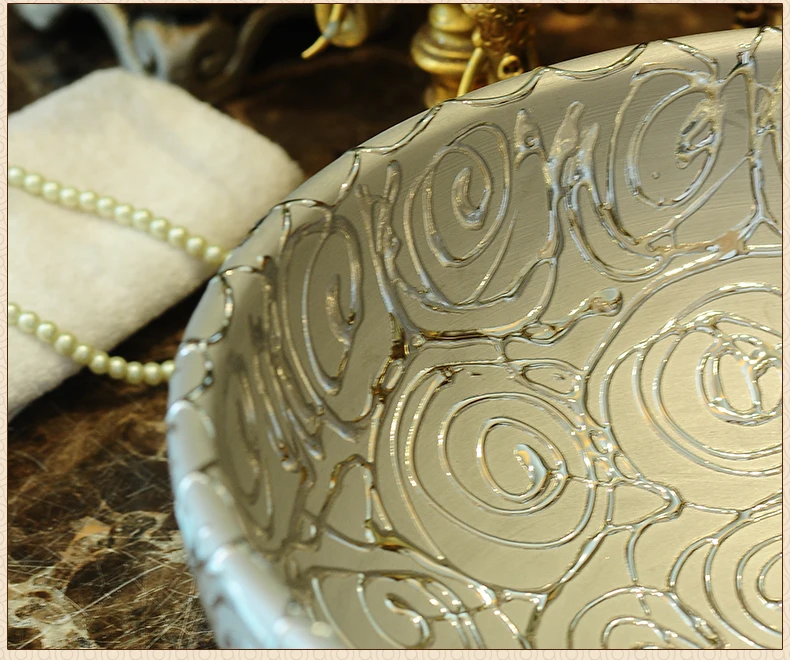 Керамический умывальник Lavabo для ванной комнаты с ручной росписью раковина