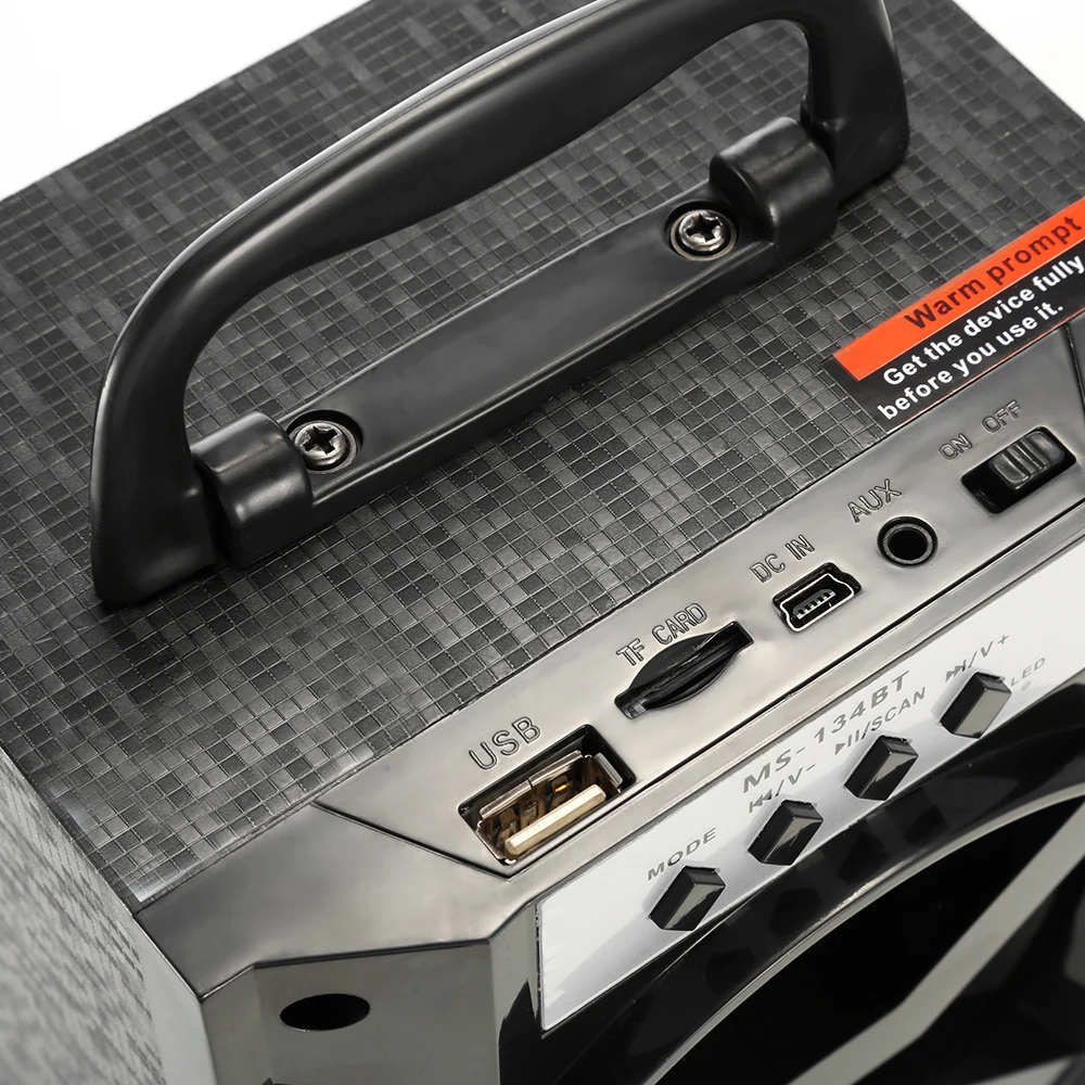 Excelvan MS 134BT Беспроводная Bluetooth колонка портативное FM радио громкий динамик с