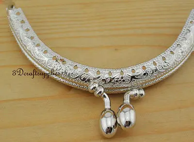 Металлическая оправа для сумки металлическая 8 5 см никелевая B43|bag frame|purse framepurse frame