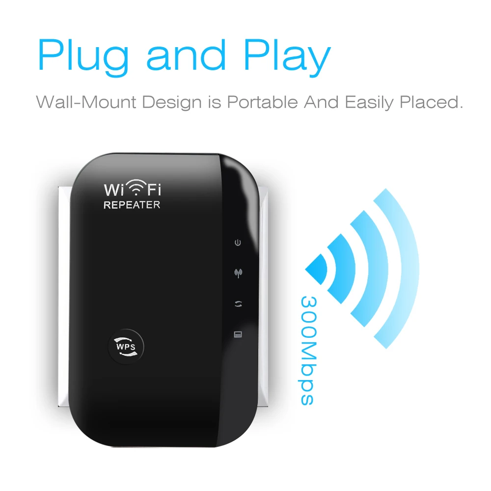 Wi Fi репитер KEBIDU N300 маршрутизатор Acess point AP 300 Мбит/с усилитель сигнала