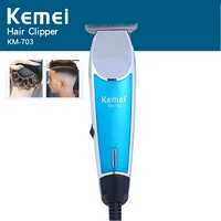 kemei 703 professional electric corded hair cutter 0mm baldheaded powerful trimmer for beard and mustache modelling hair clipper