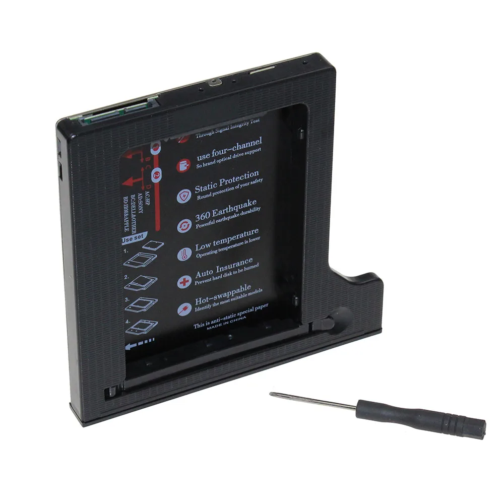 Горячая Распродажа жесткий диск 1ТБ 2nd HDD Caddy SATA к 2 5 &quotчехол для SSD ноутбука ODD DVD/CD