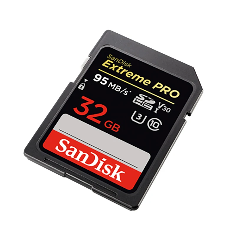 Карты памяти SanDisk Extreme Pro SDHC карты SD 32 Гб 95 МБ/с. читать 90 записи C10 U3 V30 UHS I 4K для