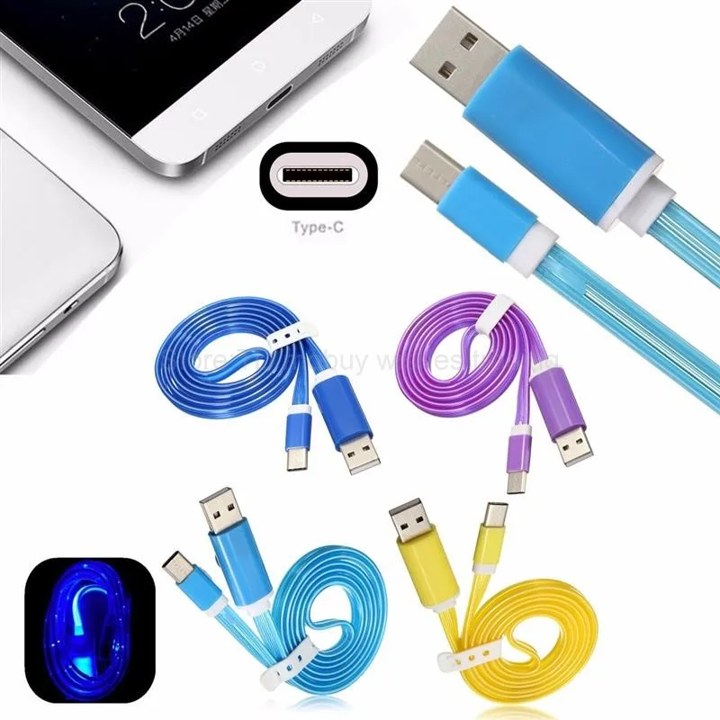1 м LED USB Type C зарядное устройство кабель для зарядки Letv le tv 1s X500/x800/max/Leeco 2/pro 3/Umi