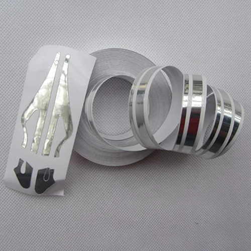 Bright Silver 1 шт., 9,8 м, универсальный, 12 мм, Полоска, штифт, Полоска, Steamline, автомобильный стикер, лента для автомобиля, наклейка на кузов, Виниловая наклейка, аксессуары для украшения автомобиля - Название цвета: Bright Silver