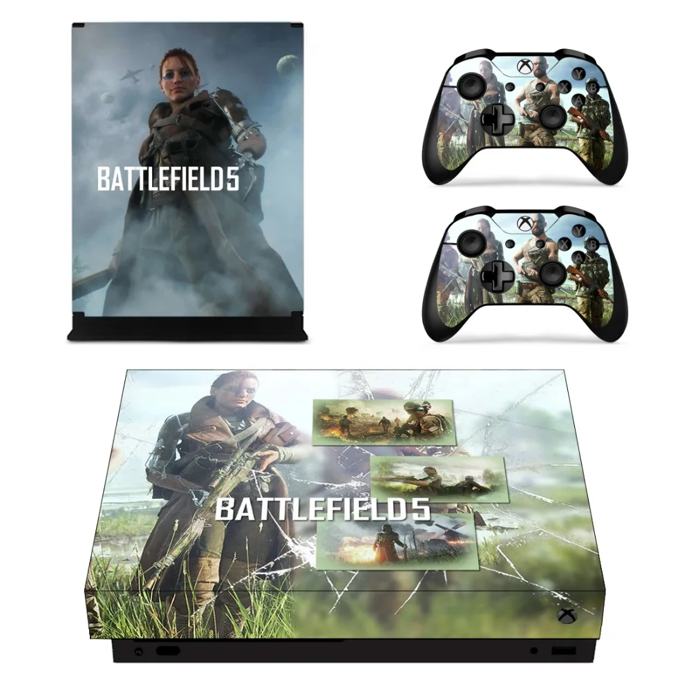 2018 наклейки Battlefield 5 для Xbox One X консоль и контроллер виниловые скины съёмки