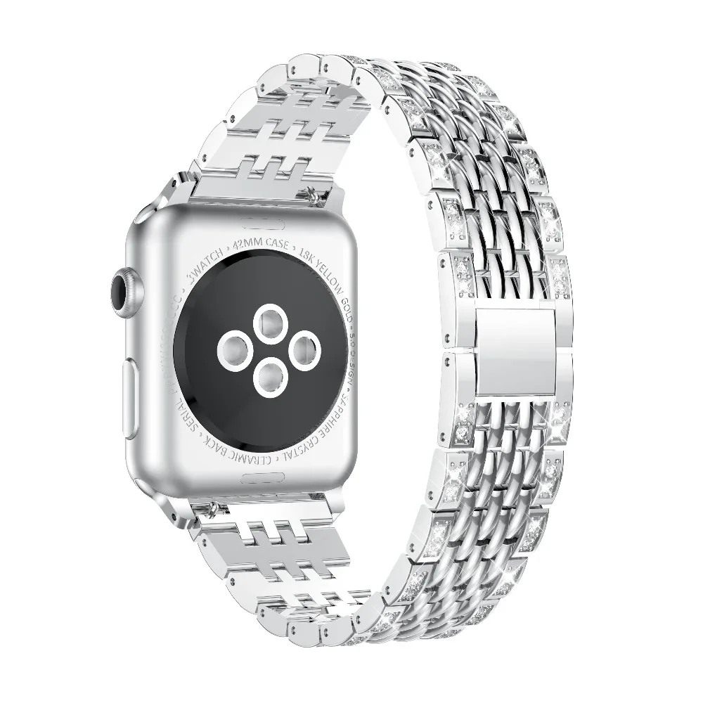 Новинка для apple i watch band наручные роскошные аксессуары из стали с бриллиантами