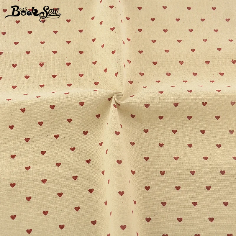 Booksew Текстиль для дома из хлопка и льна Ткань любящее сердце узор Вышивание