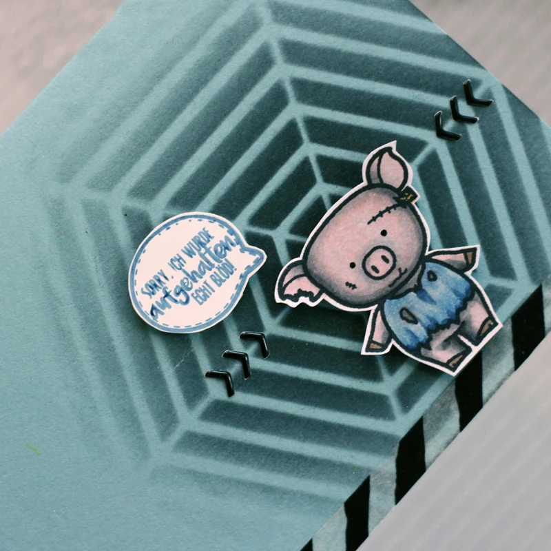 Стандартный шестиугольный трафарет Cobweb для скрапбукинга своими руками новинка