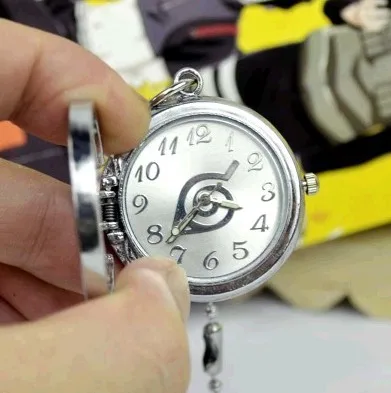 Новая анимация серебро HOKAGE Konohagakure кварцевые карманные часы ожерелье винтажный
