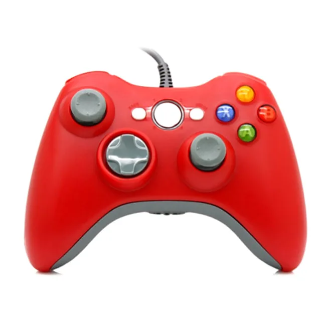 RED Данных лягушка USB проводной геймпад для Xbox 360 контроллер Джойстик для официальный Microsoft PC контроллер для Windows 7 8 10 - Цвет: RED