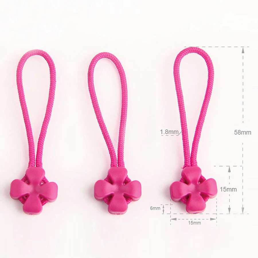 Цветной шнур на молнии 10 шт. черный зажим застежке-молнии для крепления рюкзак
