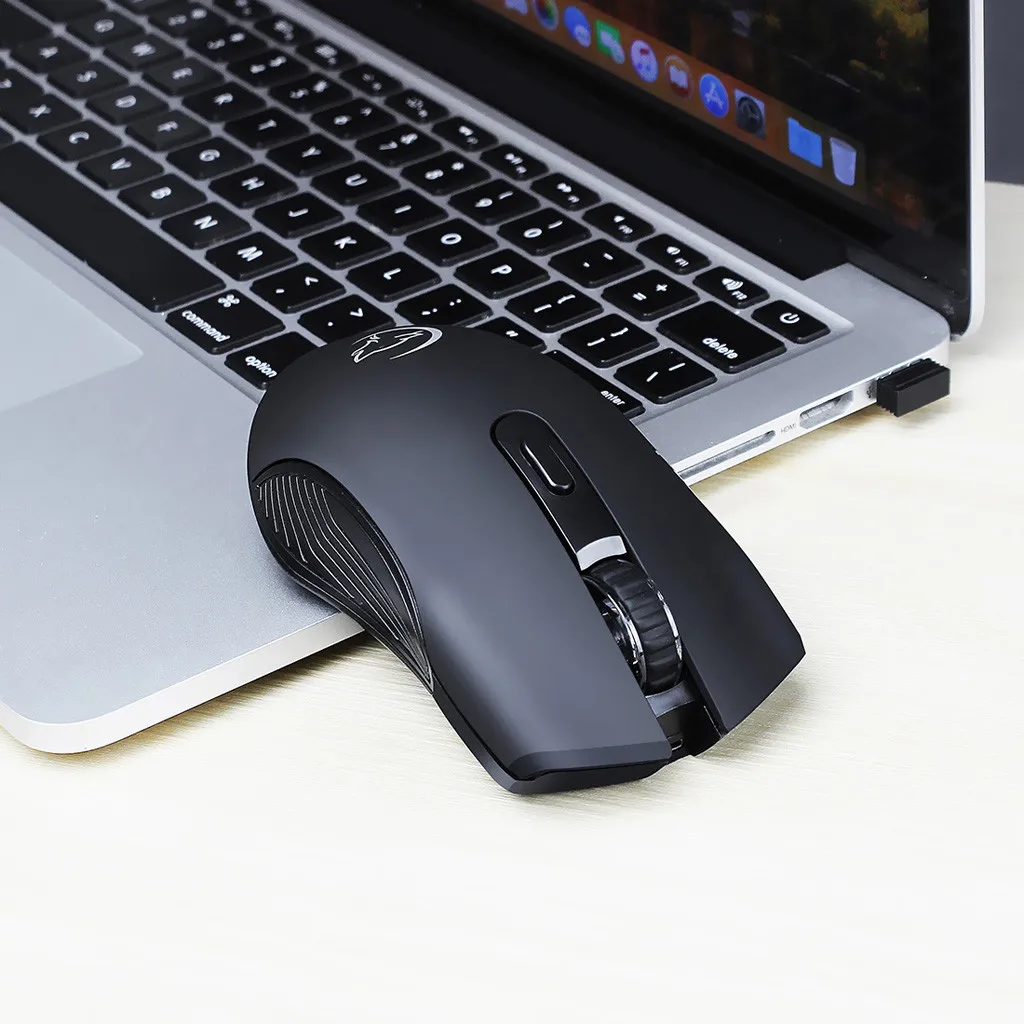 Портативная оптическая Беспроводная игровая мышь 2 4G эргономичная для ПК