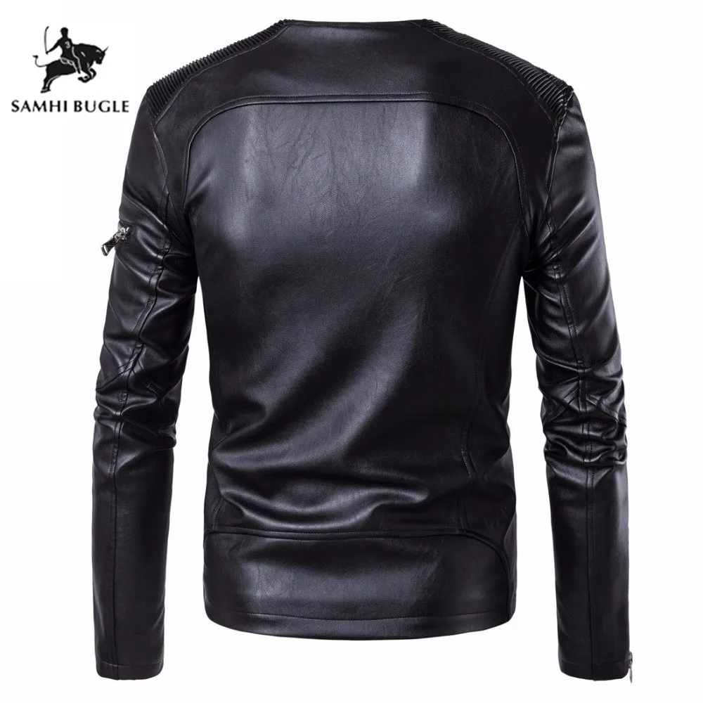 Мужская кожаная куртка весна осень Jaqueta Couro Masculino бомбер из овечьей кожи