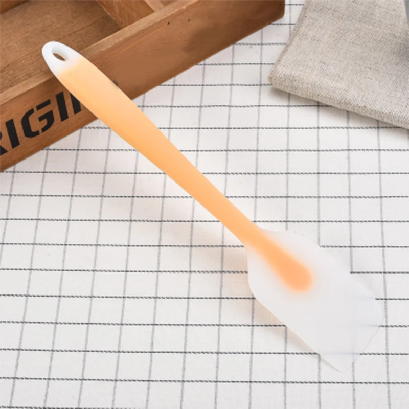 Orange 1 шт., силиконовая лопатка для торта, скребок для крема, Buttter, ложка, инструменты для домашней выпечки, кухонный инструмент, горячая эластичная прозрачная многофункциональная - Цвет: Orange
