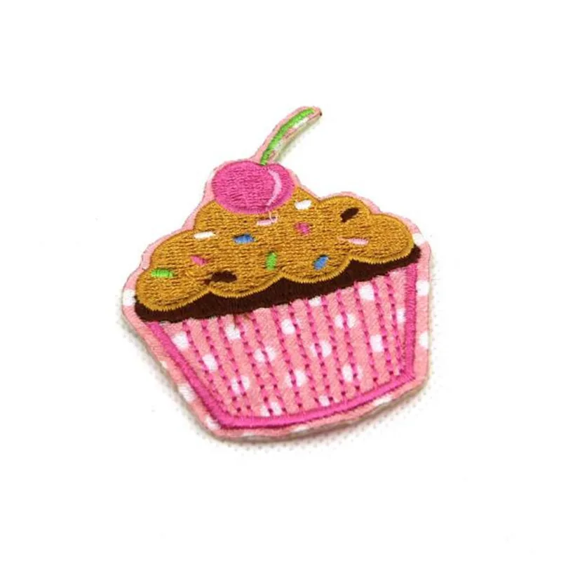 Мультфильм Мороженое торт Центр сделал ткань 100% (10 шт.) гладить на патчи для