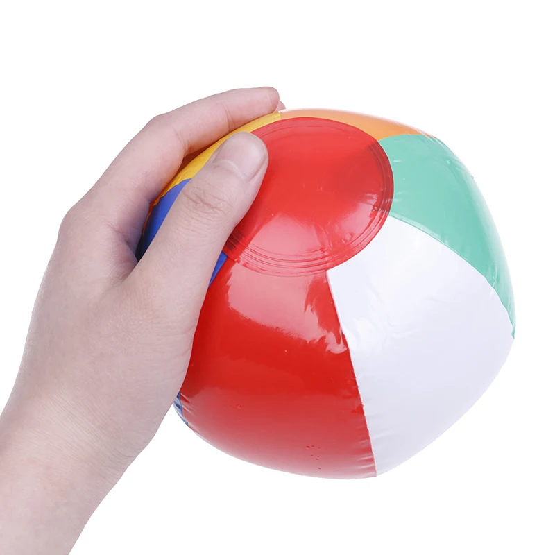 

15CM Rainbow-Color Inflatable Beach Ball Kid's Water Birthday New Year Christmas Halloween Gift Toy