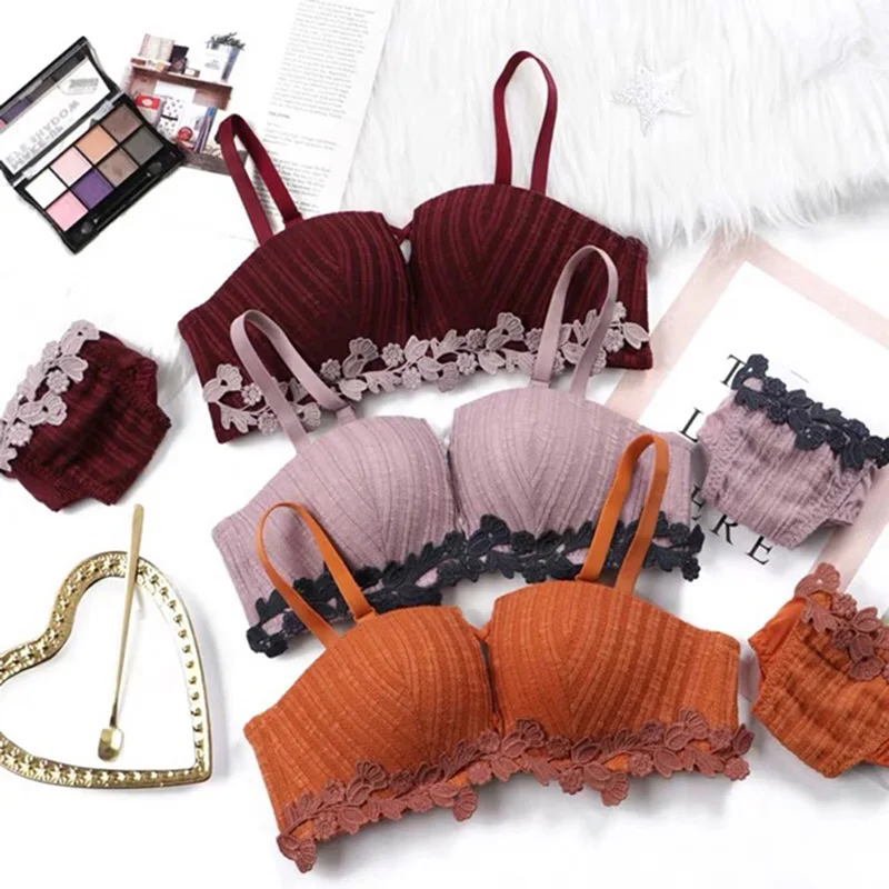 Женский кружевной бюстгальтер с вышивкой летний женский пуш-ап беспроводное