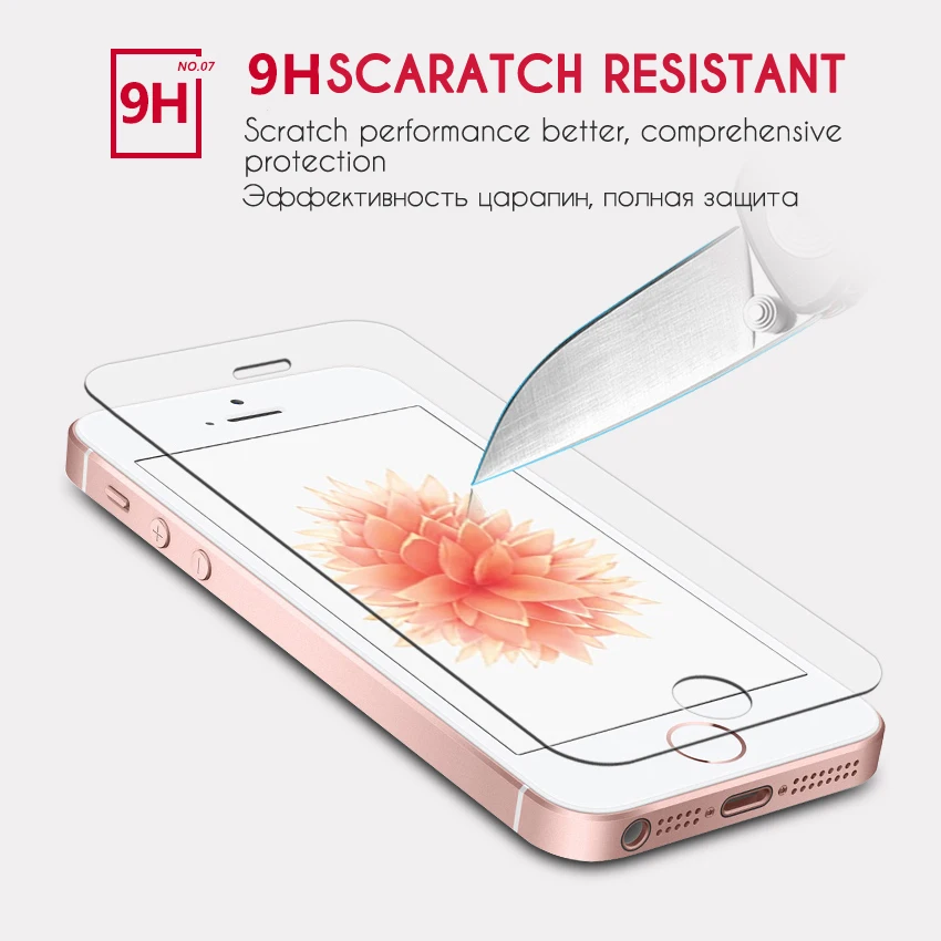 Wellzly стекло на для iphone 5S se закаленное защитное SE 5 Пленка чехол hd | Мобильные