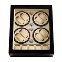 Watch Winder ,LT Wooden Automatic Rotation 8+5 Watch Winder Storage Case Display Box 2019 New style(Inside white Outside black)