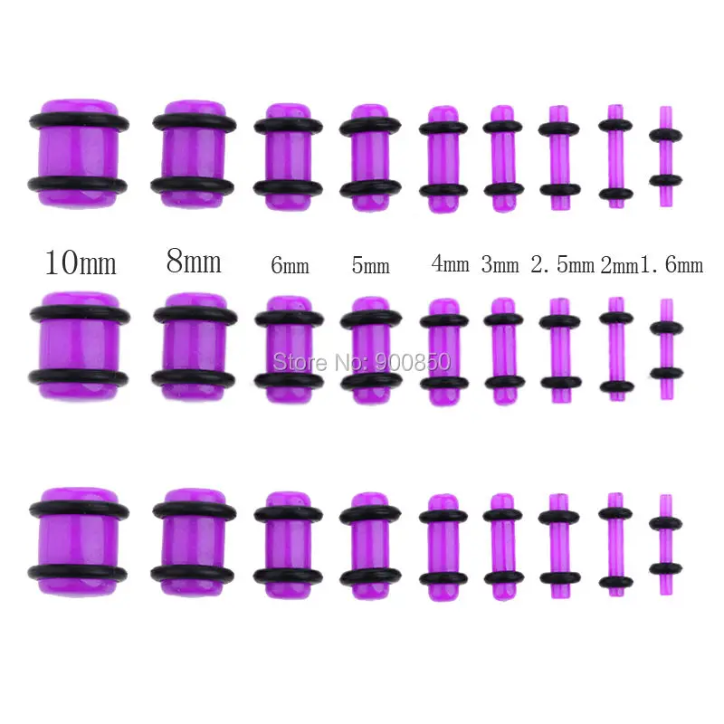 2 шт. Панк Акриловые Сужается Беруши Gauge Женщины Мужчины Ювелирные Изделия Тела