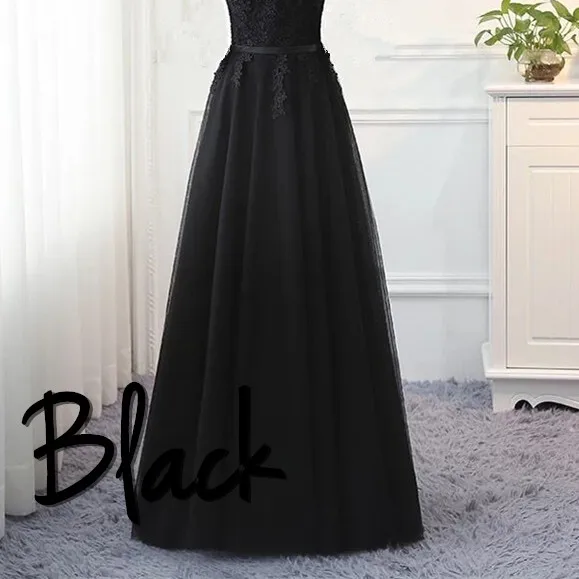 Black Платья для матери невесты трапециевидные Платья с коротким рукавом из тюля и кружева дешевые длинные официальные платья для жениха и мамы Свадебные синие розовые серые MB05 - Цвет: Black