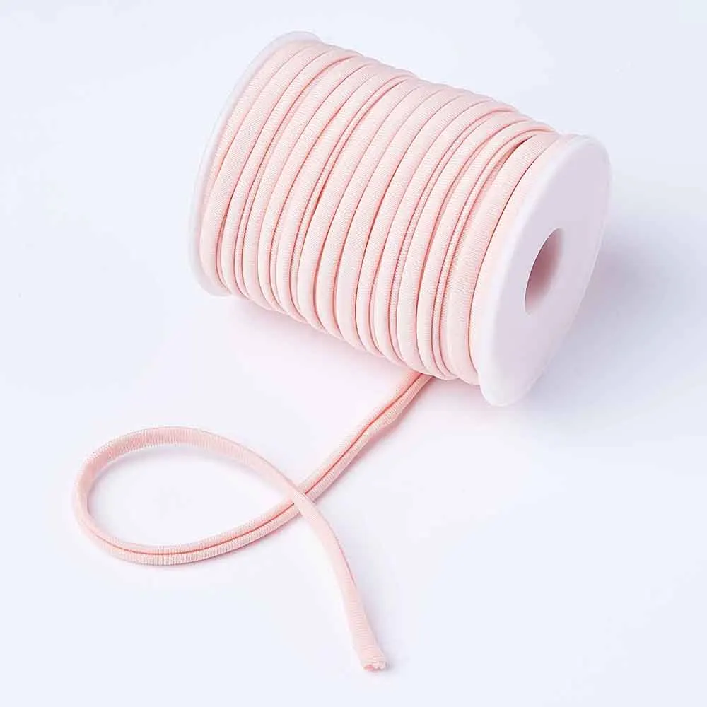 PapayaWhip 20 Цветов 20 м/рулон 5 мм Мода Мягкая Крошечный Эластичный Нейлоновый Шнур нитки Темы Для Женщин Браслеты Колье DIY Ювелирных Изделий аксессуары - Цвет: PapayaWhip
