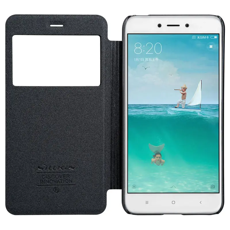 Для Xiaomi Redmi 4X чехол с откидной крышкой умный окном для ответа кожаный 4 X Модный