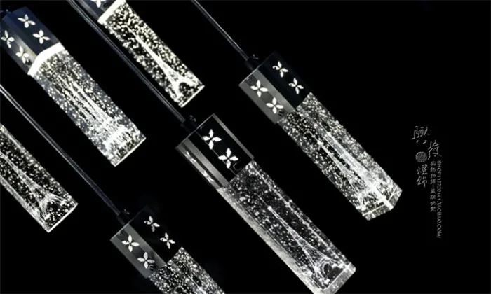 Минималистичный светодиодный хрустальный подвесной светильник три креативных