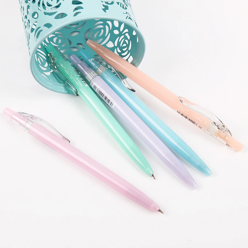 

Jelly Color Kawaii Ballpoint Pen Plastic Press the Ballpoint Pen School Supplies Stationery Papelaria B-573F
