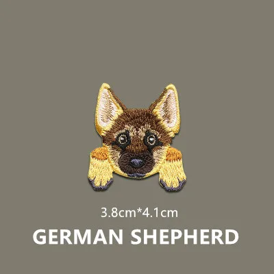 GERMAN SHEPHERD 1 шт. милый Чихуахуа Шиба собака патч детская одежда нашивки рюкзак украшение маленькая аппликация маленькая кошка железная нашивка - Цвет: GERMAN SHEPHERD