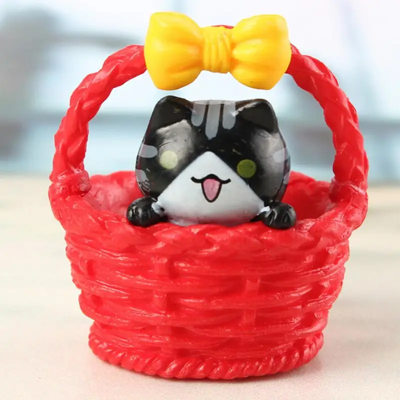 HOT Cute Resin Crafts Decorations Miniature Cradle Cat Fairy Gnome Terrarium Christmas Xmas Party Garden Gift | Дом и сад