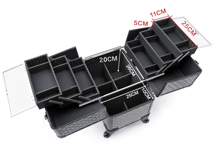 Professional Caster косметичка на колесиках чехол красота вышивка Полупостоянный макияж