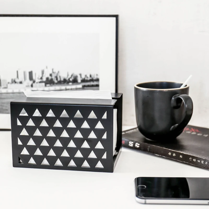 Nordic Творческий Простой из кованого железа Гостиная Обеденная тканевый ящик для