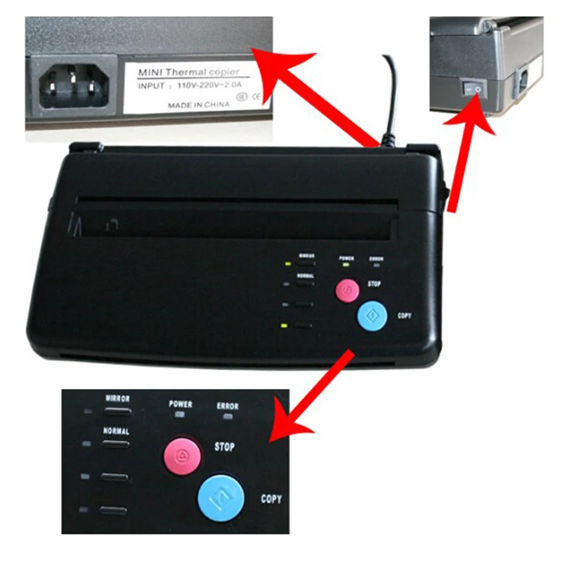 A4 термографический копировальный аппарат для татуировок трафарет тату машинка