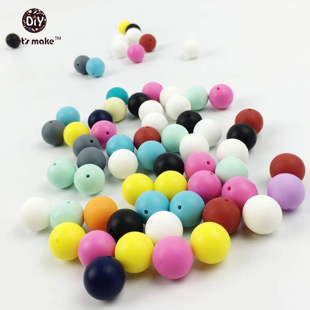 

Силиконовые Бусины, Круглые, 12 мм, 200 шт., для прорезывания зубов