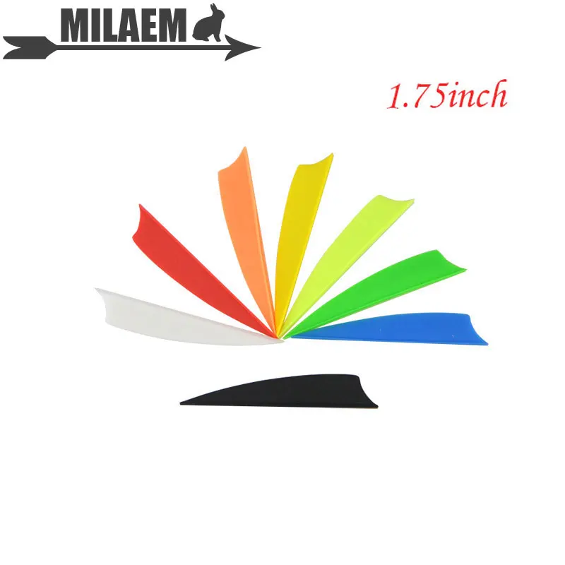 

100pcs 1.75inch Archery Rubber Feather Arrow Fletching Carbon Wooden Bamboo Hunting Shooting Arrow Accessories