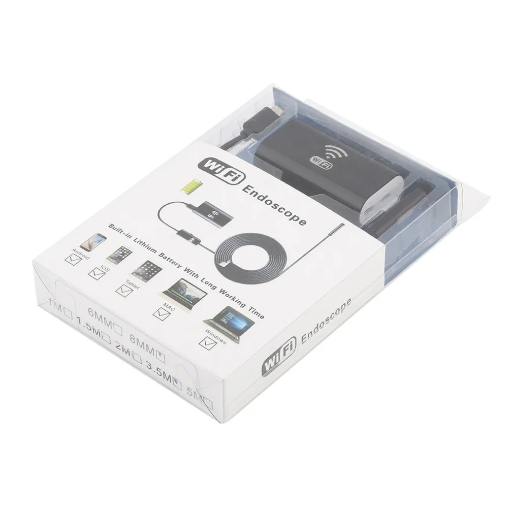 Водонепроницаемый WiFi бороскоп эндоскоп змеиная трубка камера HD 720 p для IOS Android