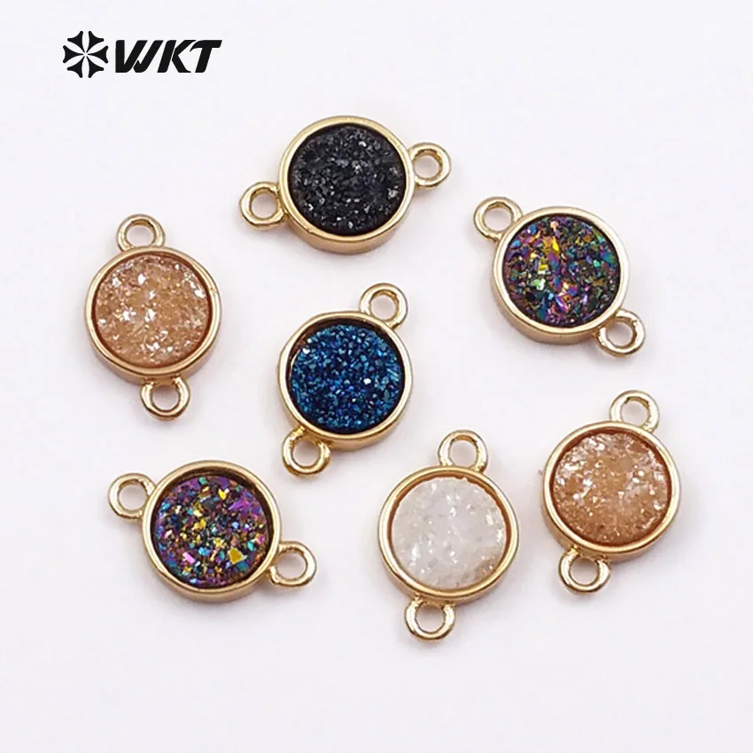 WT C259 WKT мини леди девушка ювелирные изделия круглой формы разъем с двойными