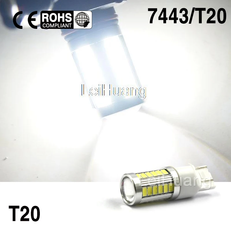 2xcar led T20 7443 W21/5 Вт 5630 5730 smd Автомобильные стоп сигналы Туман Лампа фонарь заднего