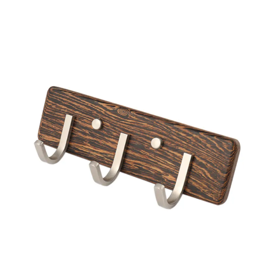 Крючки для халата деревянный держатель пальто и шляпы из нержавеющей стали