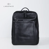 lanspace mens cow leather backpack fashion genuine leather backpack casual functional bag