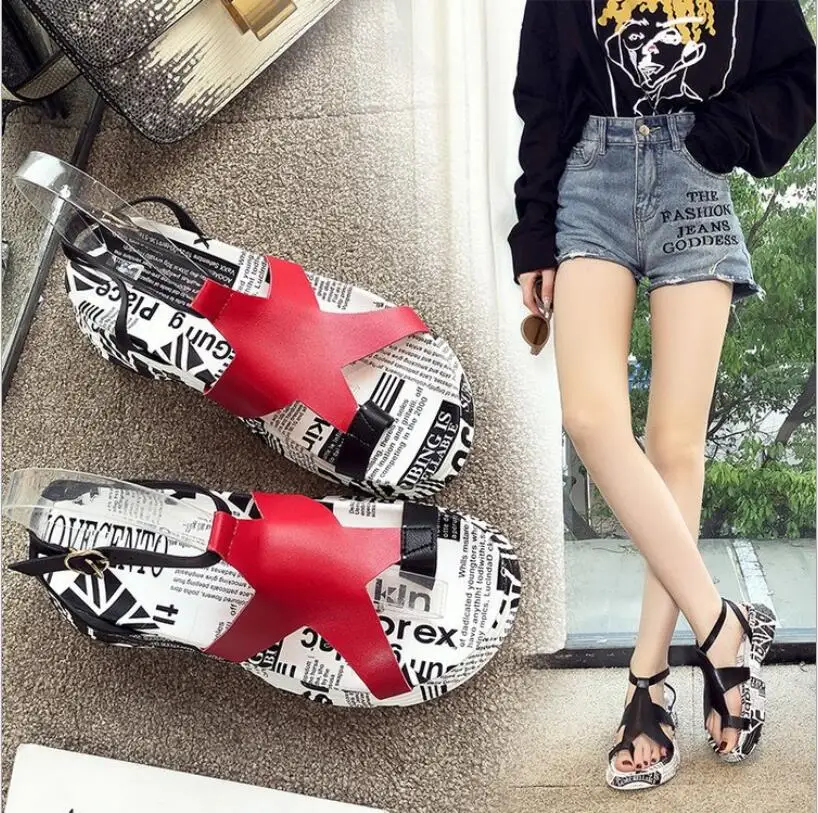 Женские босоножки с сетчатым ремешком CS503 дизайнерские сандалии на платформе